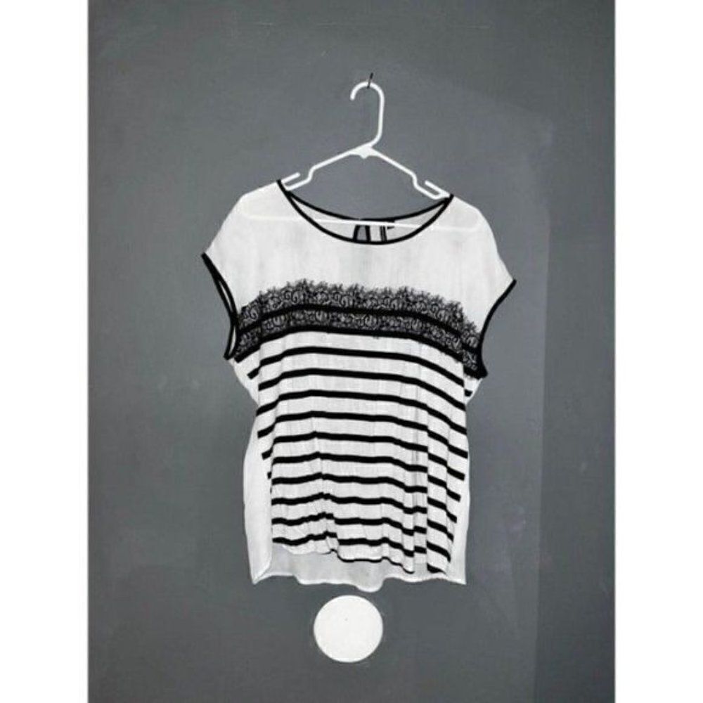 Heart Soul Striped Lace Shirt